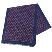 Pre-owned Wool scarves Gucci Vintage , Blue , Dames