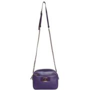 Pre-owned Leather shoulder-bags Salvatore Ferragamo Pre-owned , Purple...