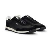 Zayn Hybride Sneakers met Logo Prints Hugo Boss , Black , Heren