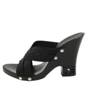 Pre-owned Canvas sandals Fendi Vintage , Black , Dames