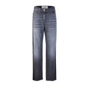 Biologische katoenen wijde pijp jeans grijs Elisabetta Franchi , Gray ...