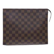 Pre-owned Canvas clutches Louis Vuitton Vintage , Brown , Dames