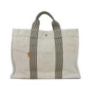 Pre-owned Canvas handbags Hermès Vintage , Gray , Dames