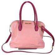 Pre-owned Leather handbags Miu Miu Pre-owned , Pink , Dames