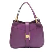 Pre-owned Leather handbags Salvatore Ferragamo Pre-owned , Purple , Da...