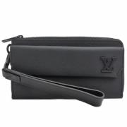 Pre-owned Canvas wallets Louis Vuitton Vintage , Black , Heren