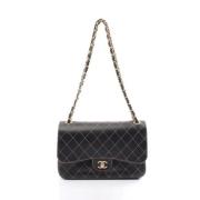 Pre-owned Leather chanel-bags Chanel Vintage , Black , Dames