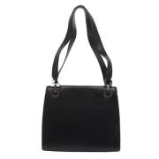 Pre-owned Leather shoulder-bags Salvatore Ferragamo Pre-owned , Black ...