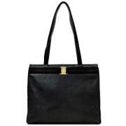 Pre-owned Leather shoulder-bags Salvatore Ferragamo Pre-owned , Black ...