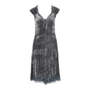 Pre-owned Silk dresses Moschino Pre-Owned , Gray , Dames