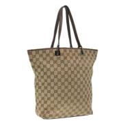 Pre-owned Canvas gucci-bags Gucci Vintage , Beige , Dames