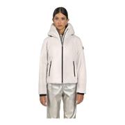 Polyester Hoodie met Gebreide Manchetten Canadian Classics , White , D...