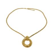 Pre-owned Metal necklaces Yves Saint Laurent Vintage , Yellow , Dames