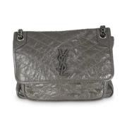 Pre-owned Leather shoulder-bags Yves Saint Laurent Vintage , Gray , Da...