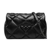 Zwarte Gewatteerde Winkelmand met Adelaarslogo Emporio Armani , Black ...