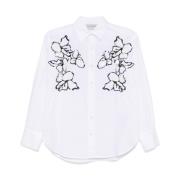 Optische Witte Shirt Mf010 Ermanno Scervino , White , Dames