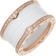 Pre-owned Metal rings Bvlgari Vintage , White , Dames