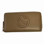 Pre-owned Leather wallets Gucci Vintage , Gray , Dames