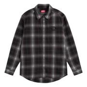 Geruite Overshirt Simply-A Diesel , Black , Heren