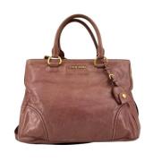 Pre-owned Leather totes Miu Miu Pre-owned , Pink , Dames