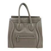 Pre-owned Leather handbags Celine Vintage , Gray , Dames