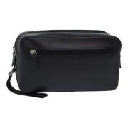 Pre-owned Leather clutches Versace Pre-owned , Black , Dames