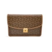 Pre-owned Leather clutches Celine Vintage , Beige , Dames