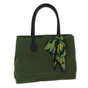 Pre-owned Canvas handbags Miu Miu Pre-owned , Green , Dames