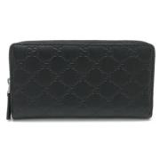 Pre-owned Leather wallets Gucci Vintage , Black , Dames