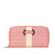 Pre-owned Canvas wallets Bvlgari Vintage , Pink , Dames