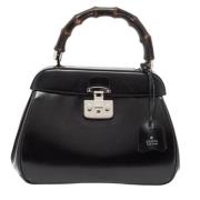 Pre-owned Leather handbags Gucci Vintage , Black , Dames