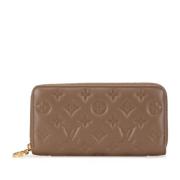 Pre-owned Leather wallets Louis Vuitton Vintage , Beige , Dames