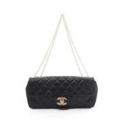 Pre-owned Satin chanel-bags Chanel Vintage , Black , Dames