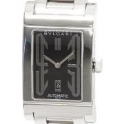 Pre-owned Stainless Steel watches Bvlgari Vintage , Black , Heren