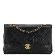 Pre-owned Leather chanel-bags Chanel Vintage , Black , Dames