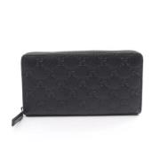 Pre-owned Leather wallets Gucci Vintage , Black , Dames