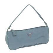 Pre-owned Nylon pouches Prada Vintage , Blue , Dames