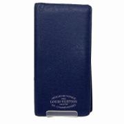 Pre-owned Leather wallets Louis Vuitton Vintage , Blue , Heren