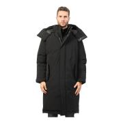 Zwarte Waterdichte Parka met Oversized Pasvorm Hugo Boss , Black , Her...