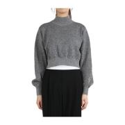 Grijze Turtle Neck Pullover Sweater Alexander Wang , Gray , Dames