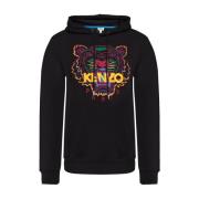 Logo-geborduurde sweatshirt Kenzo , Black , Heren