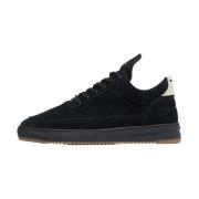 Low Top Ripple Suede Black Filling Pieces , Black , Heren