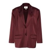 Bloedrode Oversized Blazer Jas Gestuz , Red , Dames