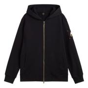 Luxe Full-Zip Hoodie met Gouden Details Moose Knuckles , Black , Heren