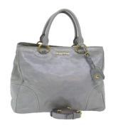 Pre-owned Leather handbags Miu Miu Pre-owned , Gray , Dames