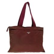 Pre-owned Nylon totes Prada Vintage , Red , Dames