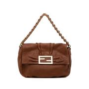 Pre-owned Leather fendi-bags Fendi Vintage , Brown , Dames