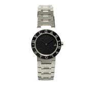 Pre-owned Stainless Steel watches Bvlgari Vintage , Black , Dames