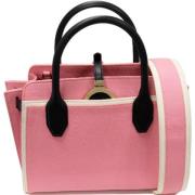 Pre-owned Leather handbags Bvlgari Vintage , Pink , Dames