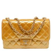 Pre-owned Leather chanel-bags Chanel Vintage , Yellow , Dames